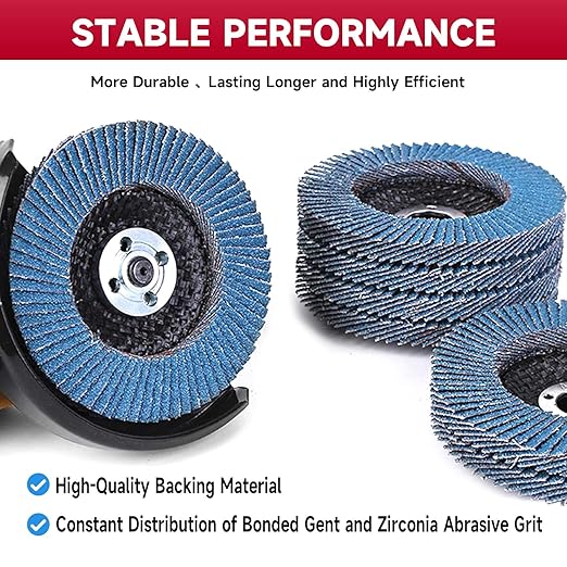 Abrasive Flap Discs,Premium 4.5" x 7/8" T29 High Density Zirconia Flap Sanding Discs 4-1/2 Inch for Angle Grinder,Grinding Wheels & Discs,Sanding Discs for Wood & Metal.(Mix Grit-20 Pack)