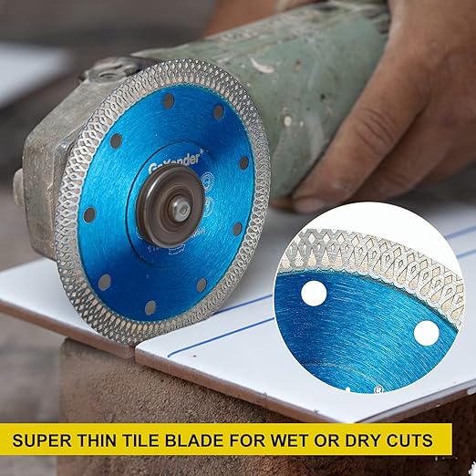 GoYonder 10pcs 5" Diamond Saw Blades for Angle Grinder - Cutting Porcelain, Granite, 115mm Tile Blade