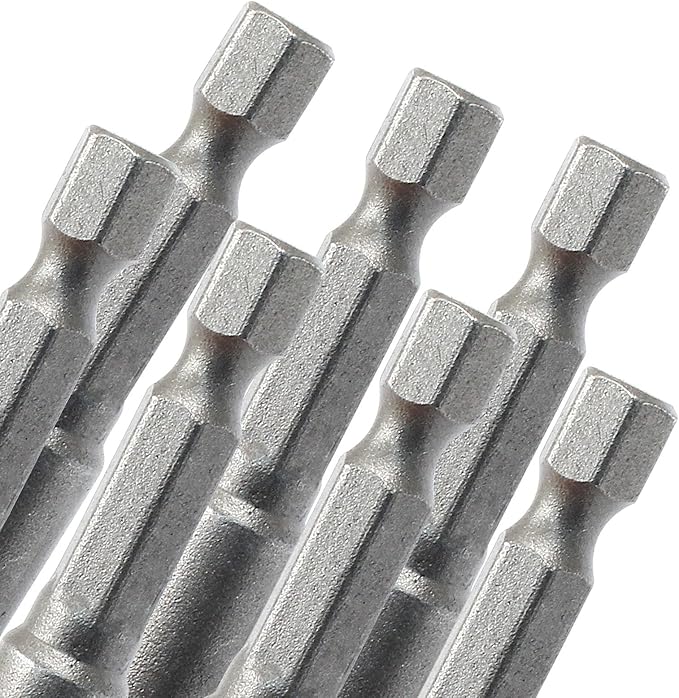 Litoexpe 10 Pcs 1/4 Inch Hex Magnetic Power Hex Nut Driver Magnetic Extension Socket Drill Bit Set, Quick Change Socket Nut Impact Driver for Electric Drill