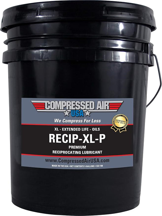 Premium 6000 Hour Reciprocating Air Compressor Lubricating Oil - CompressedAirUSA - XL - Extended Life Oils (5 Gallon)