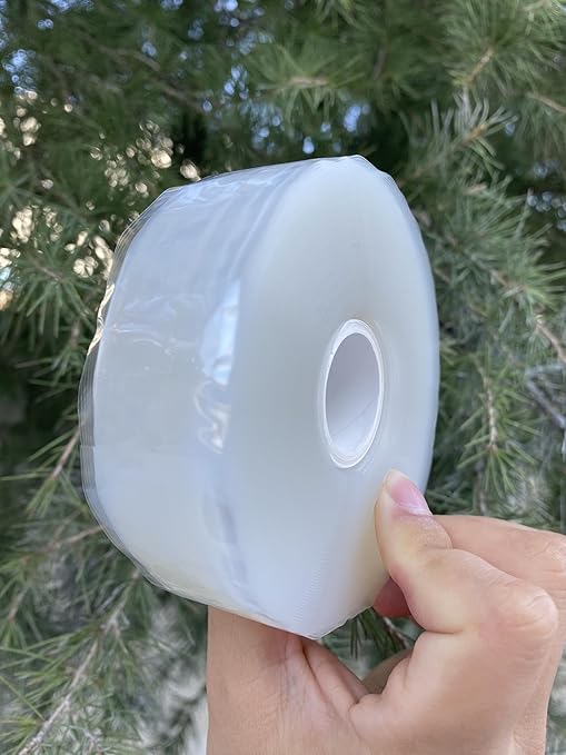 Self Sealing Fusing Silicone Tape Clear, 1 in Wide 36Feet Heavy Duty & Leak Proof Rubber Waterproof Hose Tape Pipe for Water Emergency Pipeline Repair Cable Winding Insulating (0.5mm in Thickness)