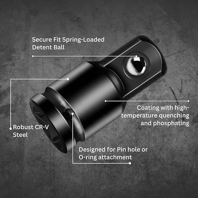 6-Piece Impact Socket Adapter and Reducer Set, Heavy-Duty CR-V Steel竊?/2" 3/8" 1/4" Drive Set竊똅or Impact Wrench & Ratchets Mechanic Tools with Storage Case(6 Pcs)