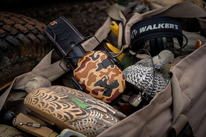 Walker's Razor Slim Ultra Low Profile Compact Design Adjustable Range Shooting Hunting Hearing Protection Electronic Earmuffs