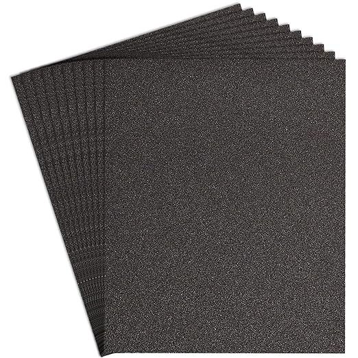 180 Grit Sand Paper, 9 x 11 Inch, 10 Pcs Wet Dry Sandpaper Sheets, Silicon Carbide for Wood, Metal, Automotive Sanding and Polishing, Waterproof and Durable