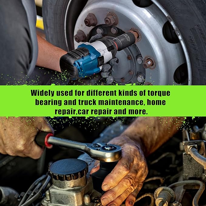 SUNHZMCKP 1/2 Inch Drive Impact Socket, Metric 35 mm Deep 6 Point Socket, CR-MO, Axle Nut Impact Grade Socket for Easy Removal