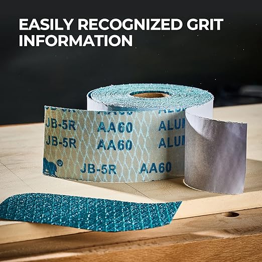 toolant Diamond Shape 320 Grit Sandpaper Roll, 2-3/4" Wide 10 Yard Longboard Self Adhesive PSA Stickyback Sand Paper for Woodworking, Metal, Plastic, Automotive, Sanding Blocks