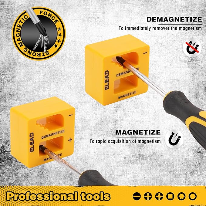 Magnetic Screwdriver Set with Case: 86-Piece Slotted Phillips, Hex, Torx, Precision, Nut Drivers, Driver Bits and Magnetizer, Ergonomic Handle, Ideal for Mechanics and Professionals