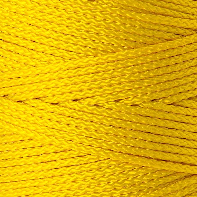 HONGDA Nylon Twine, 1000 Feet #18 Braided Nylon Mason line String Perfect for Masonry Jobs and for e Layout of General Construction, Gardening, DIY Project, Yellow