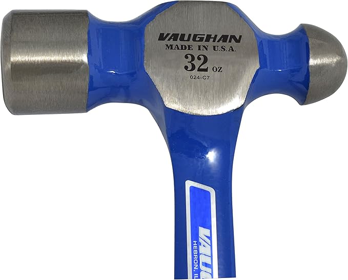 VAUGHAN Ball Pein Hammer, 32 oz, Steel handle, American high carbon steel, VN16571