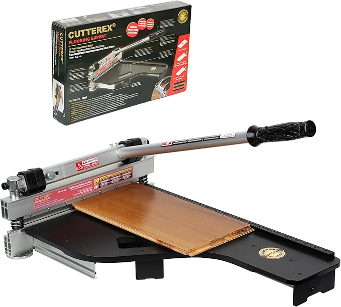 13" Laminate Floor Cutter, Vinyl Floor Cutter - Meet Multi-Angle/Length Cutting, A Flooring Tool also Cuts-Engineered Wood Floor, LVP, VCT, SPC, WPC, Long Life HSS Blade Mounted!