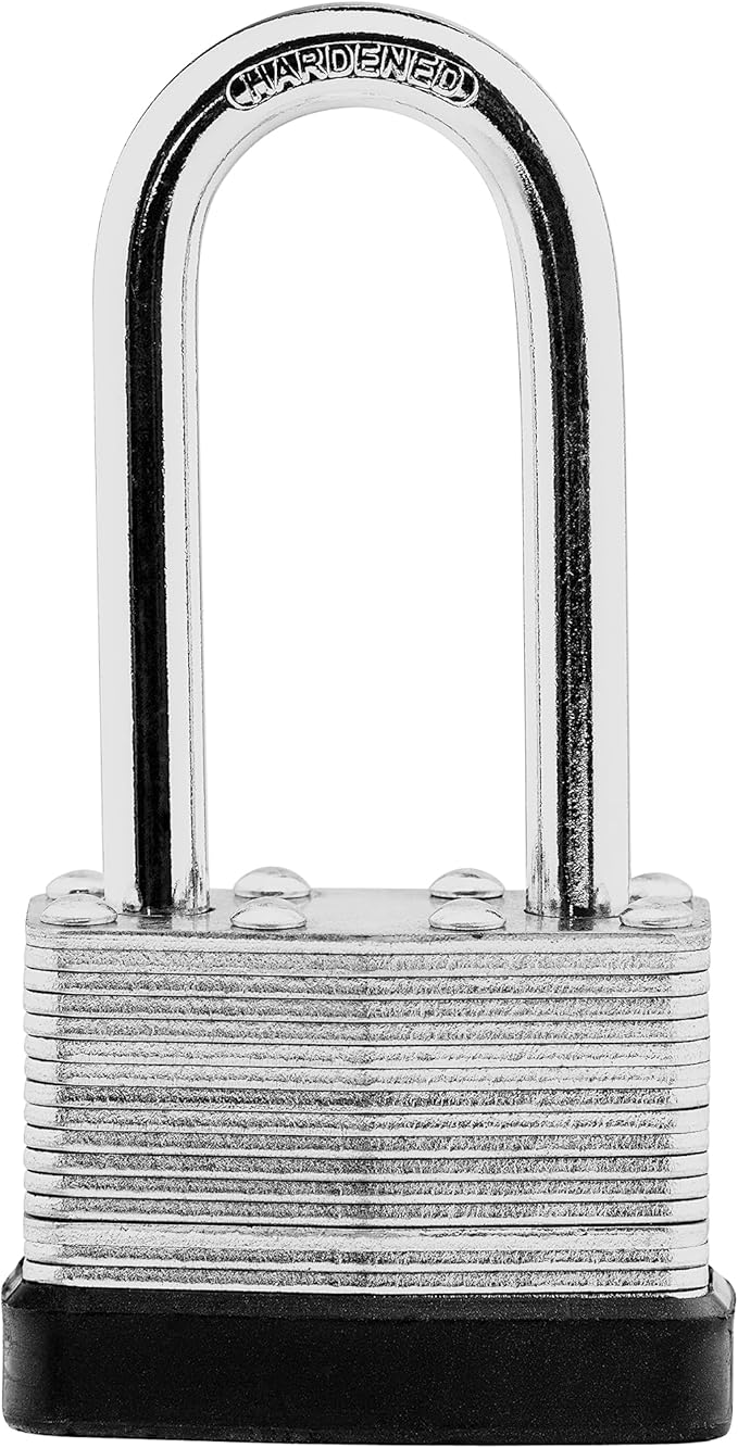 24-Pack Keyed Alike Laminated Steel Padlocks Keys, 1-3/4" Wide, Heavy Duty Long Pad Lock Set with Same Keys