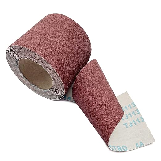 60 Grit Sandpaper Roll 4.5'' Wide 10Yard (= 71Pcs 1/4 Sheet Sandpaper) Abrasive Emery Cloth Sand Paper Roll for Dry Wet Sanding Polishing Wood Metal Glass Automotive Furniture PVC Primers (60 Grit)
