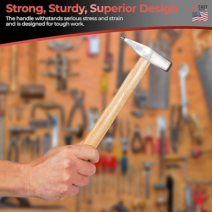 Cast Master Elite Blacksmith Tools - 3 Piece Set: Forge Hammers - Cross Peen & Machinist Hammers