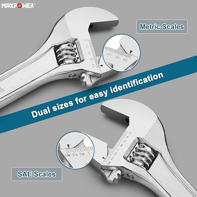 MAXPOWER Adjustable Wrench 15 inch
