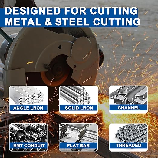 14-Inch Metal Steel Cutting Saw Blade, 14 Inch Chop Saw Blade 66-Tooth with Carbide Tipped Teeth, No Heat No Burrs No Sparks for Mild Steel for Cold Metal Cutting, 1 Pack