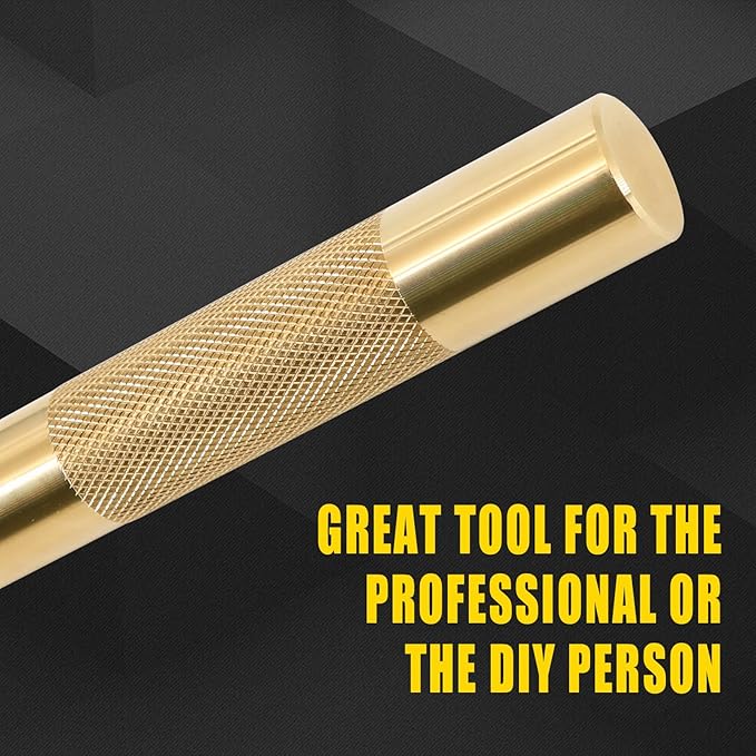 2 Pcs Brass Drift Pin Punch Set Hand Tool Punches 3/8in to 5/8in, 3/4in Mechanic?셲 Non-Marring Chisel Punches