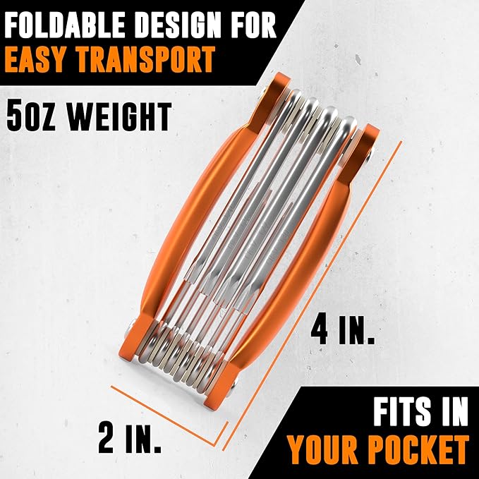Mutt Tools Tamper Proof Star Wrench Set ??Folding Security Torx Set with Hole in Middle ??For Regular and Security Torx Key Screws, Tamper Resistant Star Key Wrench