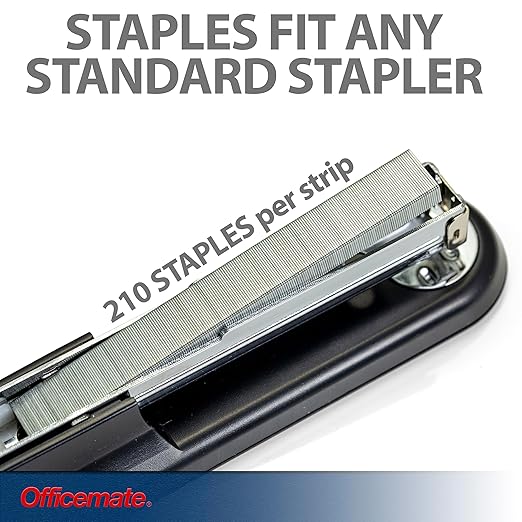 Officemate Standard Staples, 10 Boxes General Purpose Staple (91950) (Pack of 10)