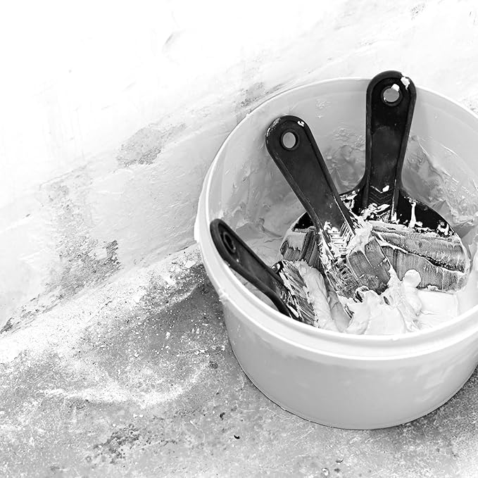 Plastic Putty Knife Set ??3 Pack 2" 4" 6" Flexible Scrapers ??Spackle Knives & Paint Scraper Tools for Drywall Repair, Painting, Patching, Caulking, with 3 Pairs of Gloves