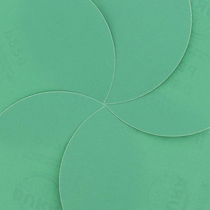 Dura-Gold Premium 6" Green Film PSA Sanding Discs - 220 Grit (Box of 25) - Self Adhesive Stickyback Sandpaper for DA Sanders, Finishing Medium Cut Abrasive - Sand Automotive Paint, Woodworking Wood