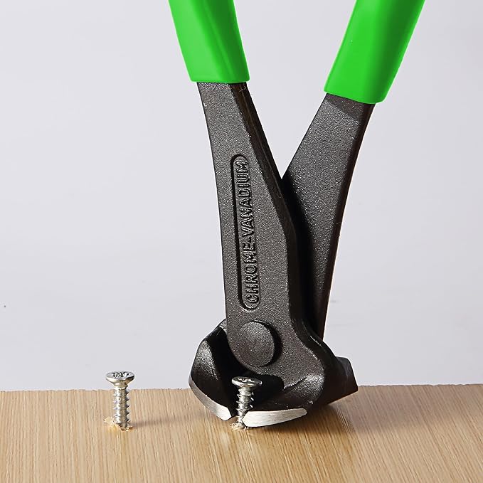 Bates- Nail Puller, 7 Inch, Light Green, Nail Remover Tool, Cutting Pliers, Carpenter Tools, Staple Puller, End Cutting Pliers
