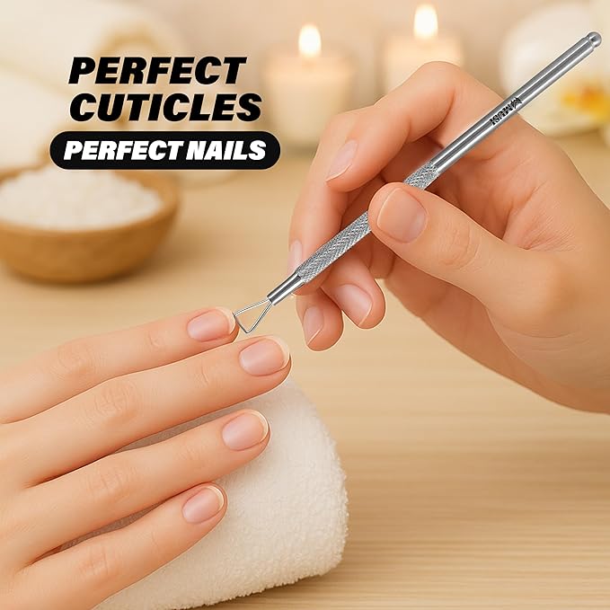 MUSI Cuticle Trimmer, Remover & Pusher ??Professional Pedicure & Manicure Tools for Fingernails & Toenails, Dead Skin Removal, Durable Stainless Steel Nipper, Cutter & Clippers Kit
