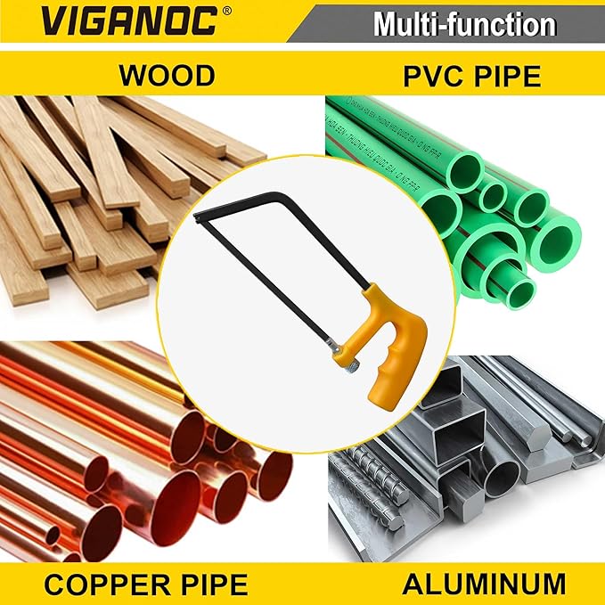 6-inch Mini Hacksaw Frame- 150 mm Cutting Hand Saw with Bi-metal Blade