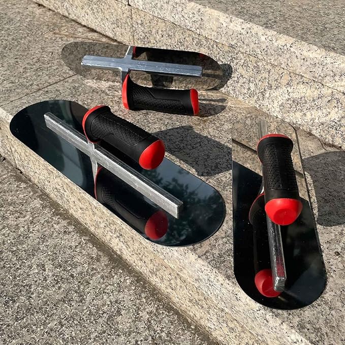 3 Pack Pool Trowels, 0.7mm Thickness Stainless Steel Concrete Tools Set (16?쓝5" & 14"x4" & 11"x4"), Flat Finishing Cement Drywall Plastering Masonry Construction Hand Kit