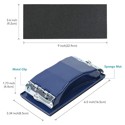 LotFancy Sandpaper 60 to 5000 Grit, 108PCS, 9 x 3.6??Dry Wet Sand Paper with Sanding Block, Silicon Carbide Sanding Sheet Assortment, for Automotive Metal Wood Furniture Polishing Finishing Buffing
