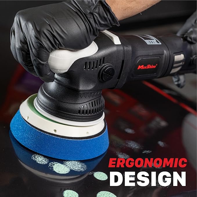 Maxshine M15 Pro Dual Action Polisher ??15 mm Long Throw, 1000 W Power, 5??Backing Plate, Variable Speed 2,500??,000 OPM, Low Vibration Ergonomic ??Professional Car & Marine Paint Correction Buffer
