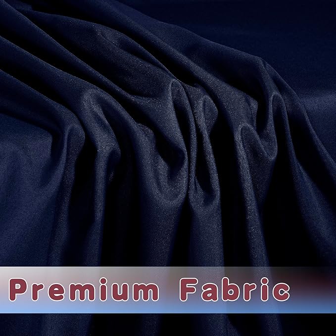 HolidayIdeas 2 Pack Square Fitted Table Covers - 34 x 34 Inch -Card Table Clothes Washable Tablecloth Protectors for Parties, Holiday Dinner, Trade Show, Vendor Stand, Navy