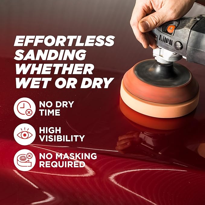 Dry Guide Coat Powder - Highlights Scratches, Pinholes, Low Spots & Other Defects, Extra Large Black Powder Coat for Wet & Dry Auto Body Sanding - Guide Coat Auto Body w/Nitrile Gloves 200g