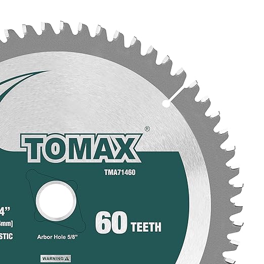 TOMAX 7-1/4-Inch 60 Tooth TCG Aluminum and Non-Ferrous Metal Saw Blade with 5/8-Inch DMK Arbor