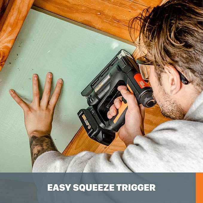 Worx Nitro 20V Power Share 3/8??Cordless Crown Stapler with Air Impact Technology - WX843L.9 (Tool Only)