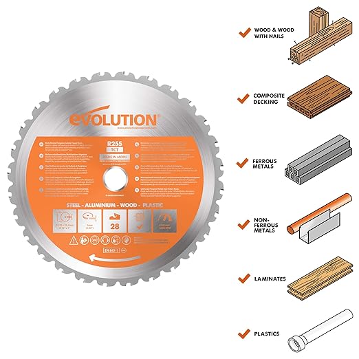Evolution Power Tools RAGE255Blade Multi-Purpose Cutting Blade for RAGE3, 10-Inch