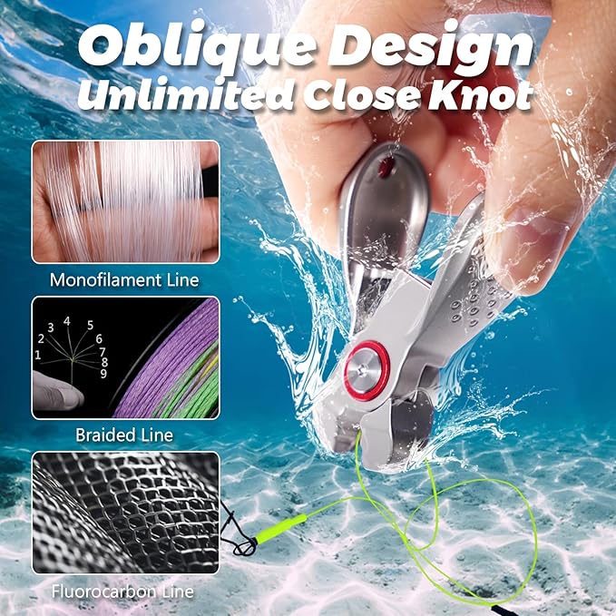 Portable Fishing Line Cutter Mini Stainless Steel Braid Line Remover Scissors Clipper Nippers Quick Fly Fishing Knot Tying Tool Accessories with Retractors Small Mono and Fluoro Lines Cutters