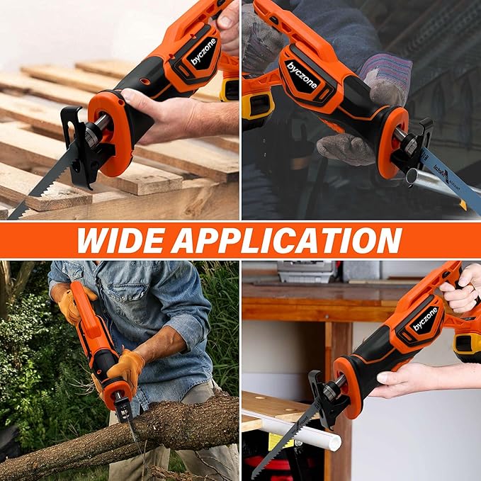 Cordless Reciprocating Saw for Dewalt 20V Battery (without battery), 3000RPM Variable Speed Sawzall with 4pcs Zallsaw Blade, Pivoting Shoe, Keyless Blade Clamp Recipro Saw for Wood, Metal, PVC Pipe