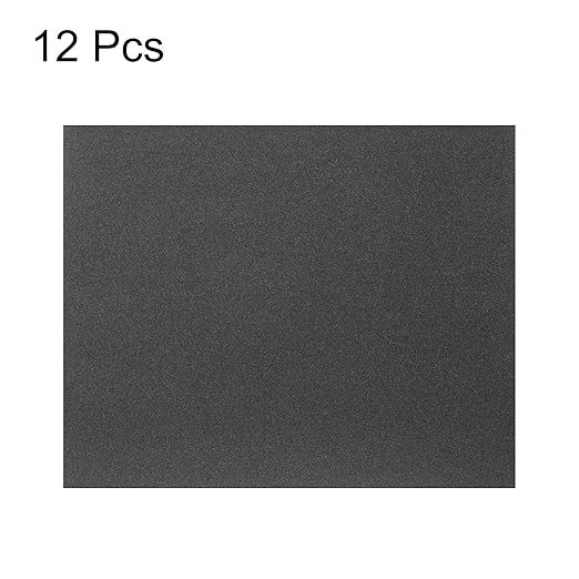 HARFINGTON 12pcs Sandpaper 150 Grit 9 x 11 Inch A-Weight Backing Silicon Carbide Abrasive Wet Dry Sanding Sheets for Wood Finishing, Metal Sanding, Automotive Polishing