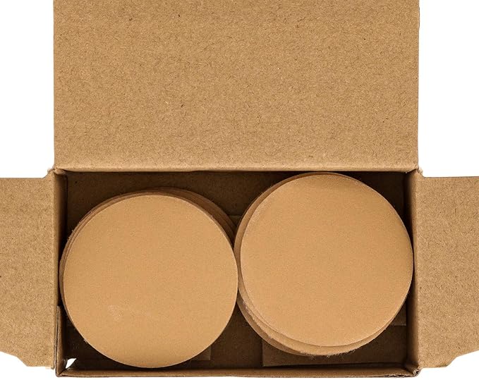 Dura-Gold Premium 2" Gold Hook & Loop Sanding Discs - 400 Grit (Box of 30) - High-Performance Extra Coarse Cut Abrasive Sandpaper Discs - for DA Sanders Drill, Sand Automotive Paint, Woodworking Wood