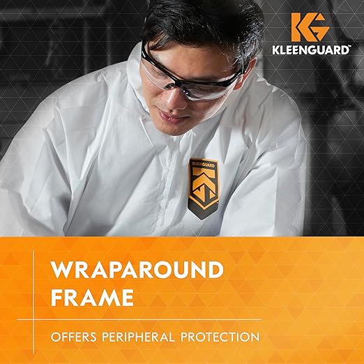 KleenGuard??V30 Nemesis??Safety Glasses (25676), Clear Lenses, Black Frame, Unisex Eyewear for Men and Women (12 Pairs/Case)