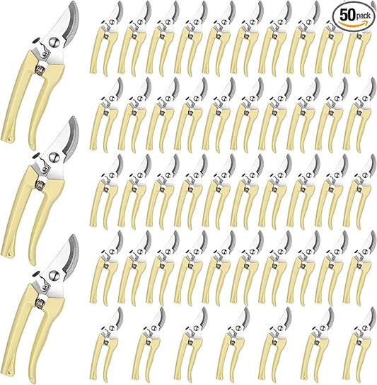 50 Pcs Garden Shears Garden Scissors Trimming Plant Clippers Flower Cutters for Stems Floral Snips Floral Tools Pruners for Flower for Yard Orchard Cutting Bushes Fruit Picking Tree Bonsai