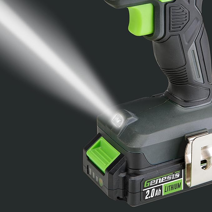 Genesis G20MAX 20V Cordless 1/4" Impact Driver with Battery and Charger 2.0Ah, 1600 in-lbs (GLID20B)