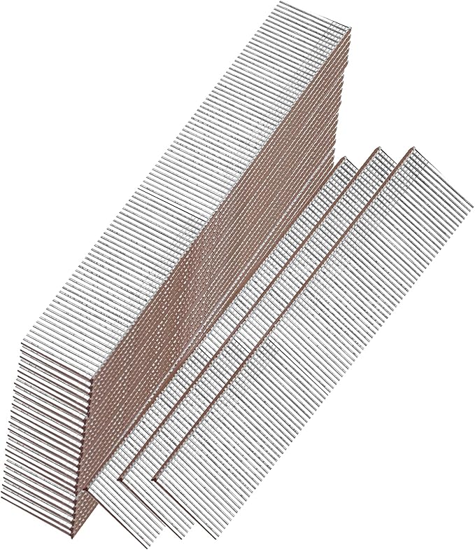 18 Gauge Galvanized Brad Nails, Brown T-head 5/8 Inch 2000-Pack, Small Finishing Nail Gun Nails for Pneumatic, Electric 18GA Brad Nailer Gun
