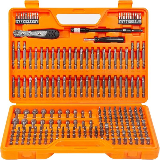 237-Piece Professional Precision Screwdriver Bit Set Kit,Chrome Vanadium Steel Impact Driver Bit Set, Security Bits Nut Driver,Ratchet Wrench and Bits Holder
