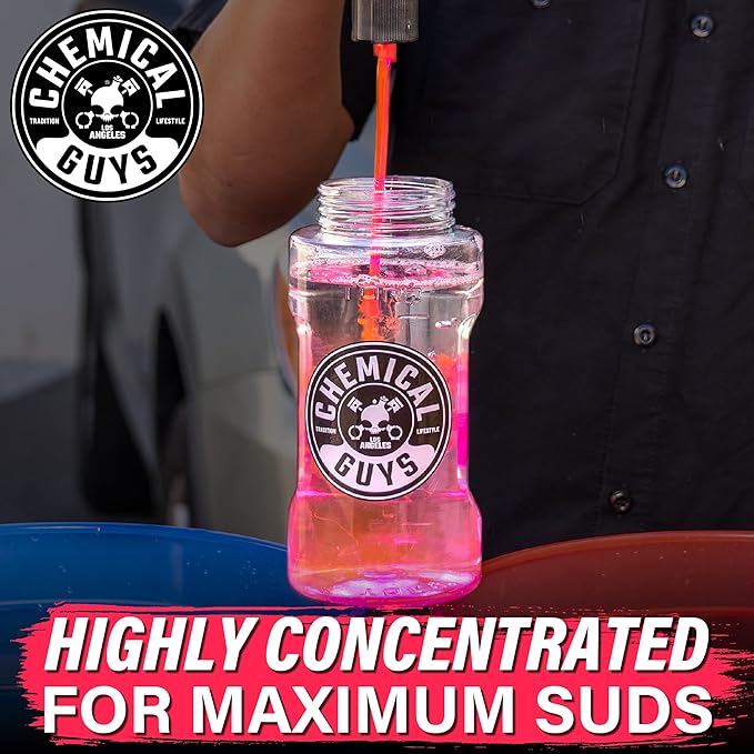 Chemical Guys CWS_101_16 Maxi-Suds II Foaming Car Wash Soap (Works with Foam Cannons, Foam Guns or Bucket Washes) Safe for Cars, Trucks, Motorcycles, RVs & More, 16 fl oz, Cherry Scent (Pack of 2)