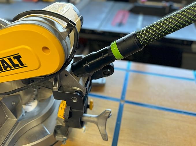 Hose Adapter for DeWalt Miter Saws - DWS713 DWS715 DW716 DWS716 DWS779 DWS780 DCS781B DHS790 - Made In USA (D27/32 Hose)