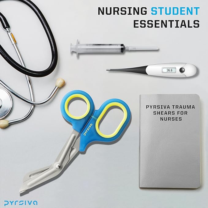 Glow in the Dark Trauma Shears ??7.5" Titanium-Coated Stainless Steel Bandage Scissors for Nurses, EMTs & Doctors | Professional Medical Shears for First Responders & Wound Care