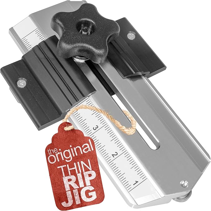 Thin Rip Jig Table Saw Jig for Making Repetitive Narrow Strip Cuts on Table Saws with 3/4" x 3/8" Miter Slots ?줐lso Works with Many Router Tables and Band Saws