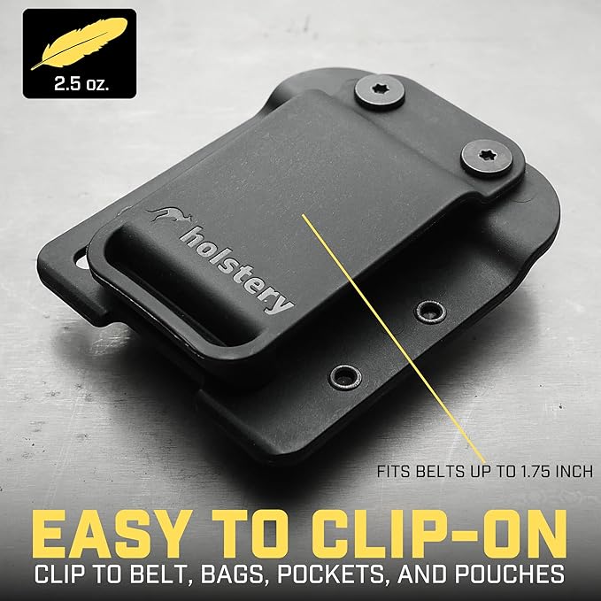 Holstery DriverMaster | Clip-On Tool Belt Drill Holder - Simple Hook Holster for Cordless Drill, Impact, Nailer, Tape Measure, or Any Tools with Hanger Clips