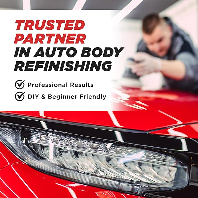 Dry Guide Coat Powder - Highlights Scratches, Pinholes, Low Spots & Other Defects, Extra Large Black Powder Coat for Wet & Dry Auto Body Sanding - Guide Coat Auto Body w/Nitrile Gloves 200g